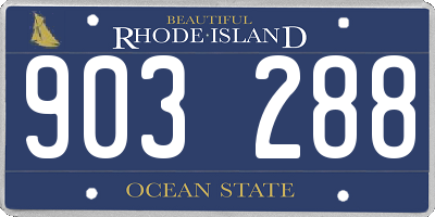 RI license plate 903288