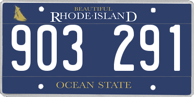 RI license plate 903291