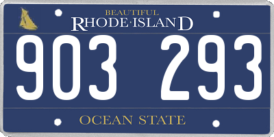 RI license plate 903293
