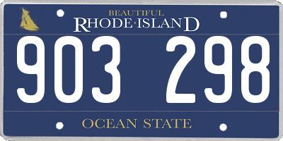 RI license plate 903298
