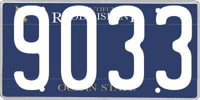 RI license plate 9033