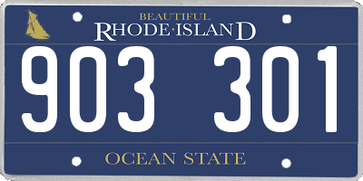 RI license plate 903301