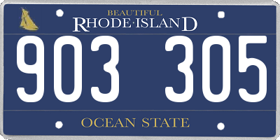 RI license plate 903305