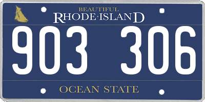 RI license plate 903306