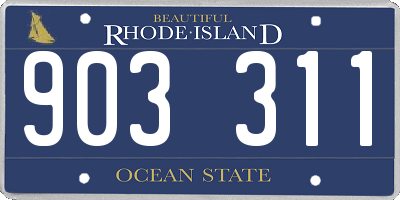 RI license plate 903311
