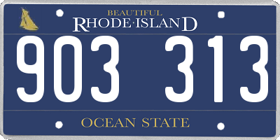 RI license plate 903313