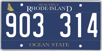RI license plate 903314