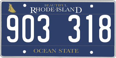RI license plate 903318