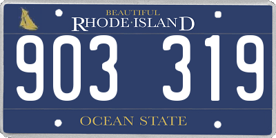 RI license plate 903319