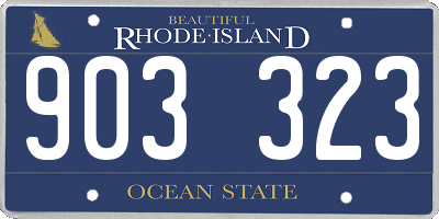 RI license plate 903323