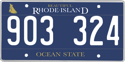 RI license plate 903324