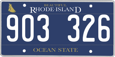 RI license plate 903326