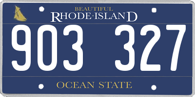 RI license plate 903327