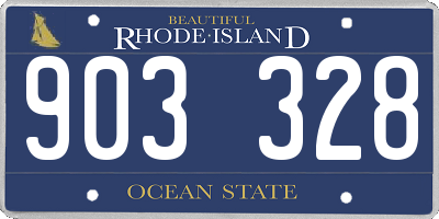 RI license plate 903328