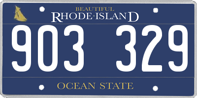 RI license plate 903329