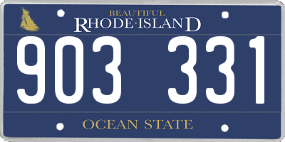 RI license plate 903331