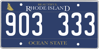 RI license plate 903333