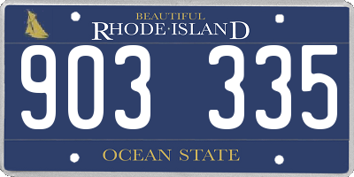 RI license plate 903335