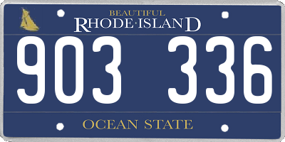 RI license plate 903336
