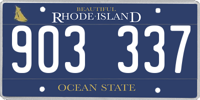 RI license plate 903337