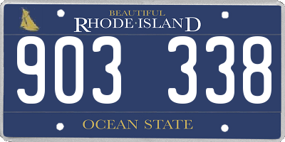 RI license plate 903338
