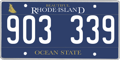 RI license plate 903339