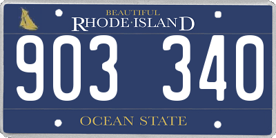 RI license plate 903340