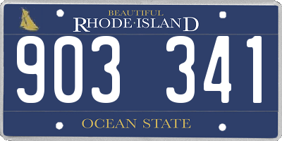 RI license plate 903341