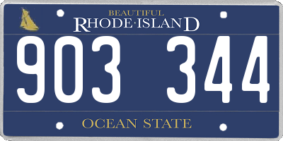 RI license plate 903344