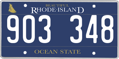 RI license plate 903348