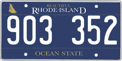 RI license plate 903352