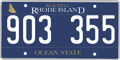 RI license plate 903355
