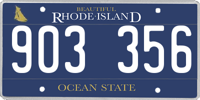 RI license plate 903356