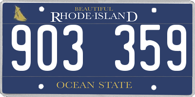 RI license plate 903359