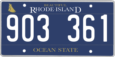 RI license plate 903361