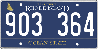 RI license plate 903364