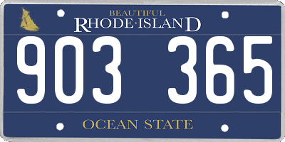 RI license plate 903365