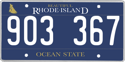 RI license plate 903367