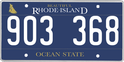 RI license plate 903368