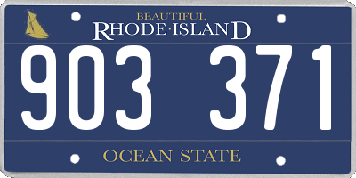 RI license plate 903371