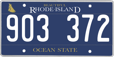RI license plate 903372