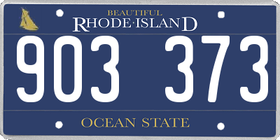 RI license plate 903373