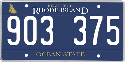RI license plate 903375