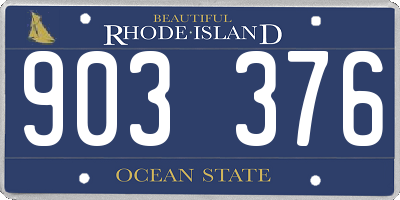 RI license plate 903376