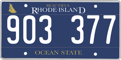 RI license plate 903377