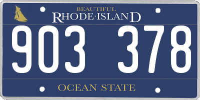 RI license plate 903378