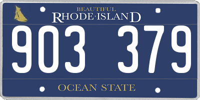 RI license plate 903379