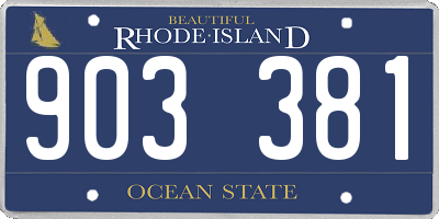 RI license plate 903381