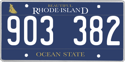 RI license plate 903382