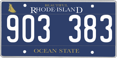 RI license plate 903383